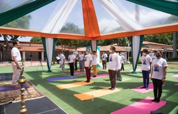 7th International Day of Yoga was celebrated at the iconic La Casona Cultural Complex in Caracas on 21 June, 2021